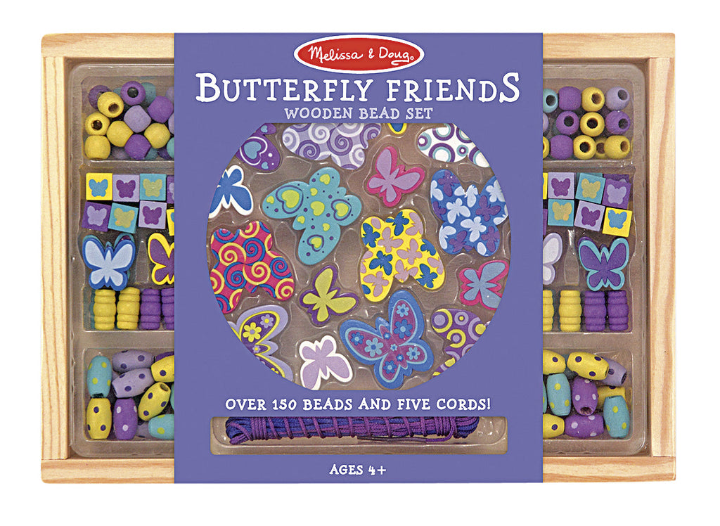 Melissa & Doug - Wooden Bead Set Butterfly Friends - Toyworld Aus