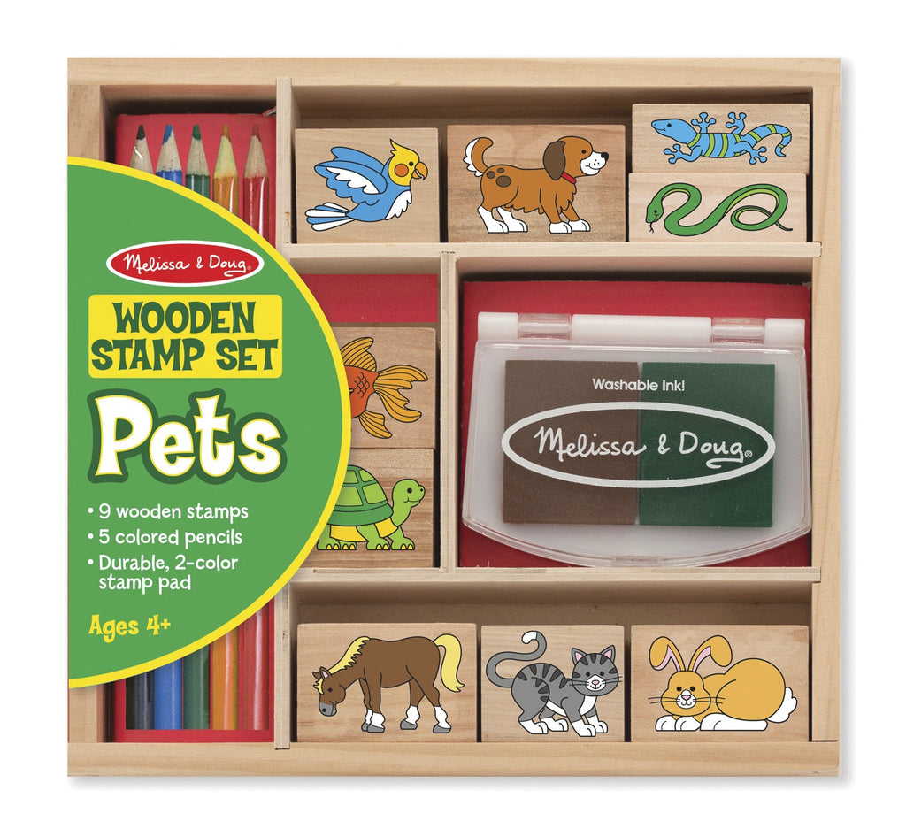 Melissa & Doug - Wooden Stamp Set - Pets