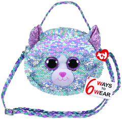 Ty Beanie Boos - Sequins Purse Blue Iridescent Cat