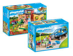 Playmobil City Life Tiny Paws Pet Hotel Plus Mobile Pet Groomer