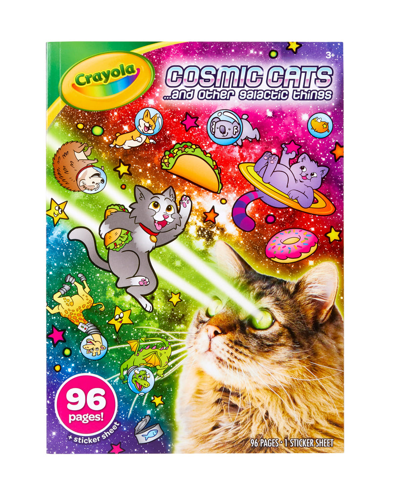 Crayola Cosmic Cats Colouring And Sticker Book 96 Pages