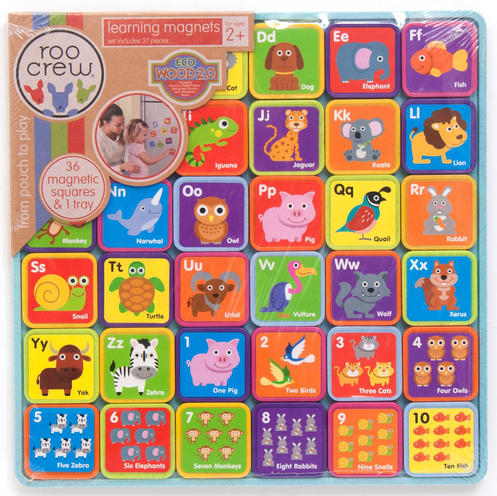 Roo Crew Eco Wood 2.0 Learning Magnets 37 Piece