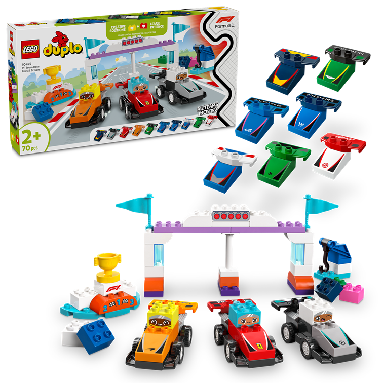 LEGO 10445 Duplo F1 Team Race Cars & Drivers