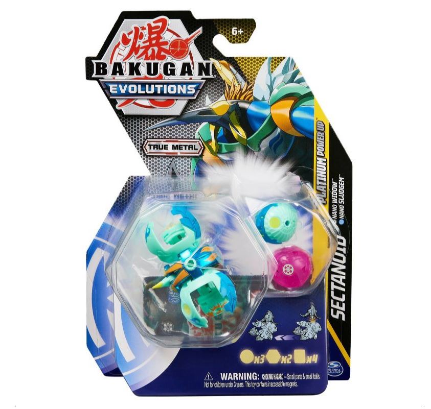 Bakugan Evolutions Power Up Pack - Sectanoid With Nano Widow And Sludgen