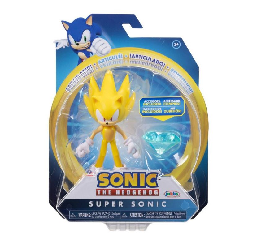 Sonic The Hedgehog 4 Inch W8 Figure - Super Sonic