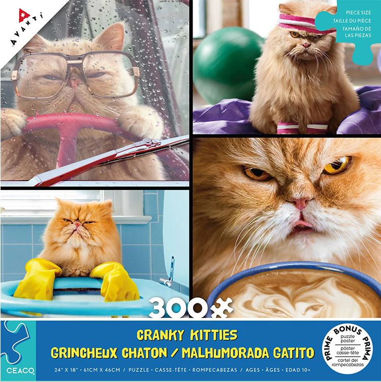 AVANTY CRANKY KITTIES 300 PIECE BLUE BOX