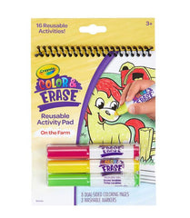 Crayola Colour & Erase Reusable Activity Pad - On The Farm