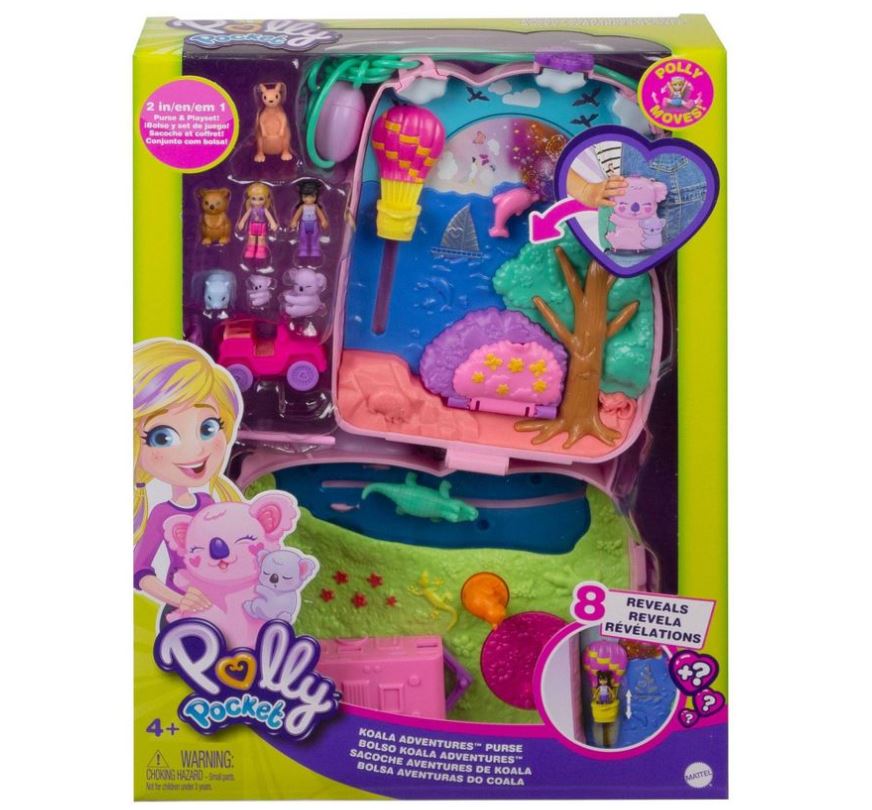 Polly Pocket Koala Adventures Purse Wearable Compact