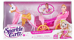 Sparkle Girlz Princess Doll With Horse & Carriage