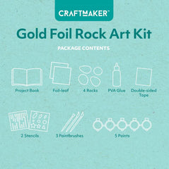 Hinkler Craftmaker Gold Foil Rock Art Kit