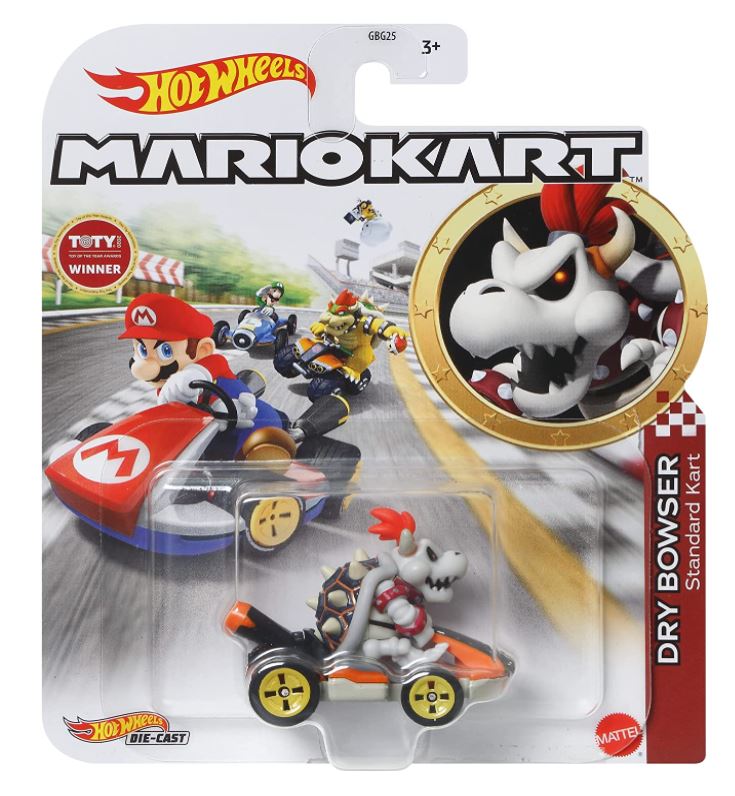 Hot Wheels Mario Kart Dry Bowser Standard Cart