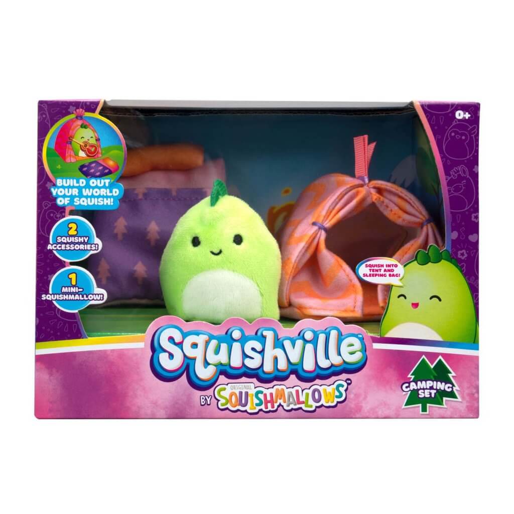 Squishmallows Squishville Mini Plush Accessory Set Camping Set