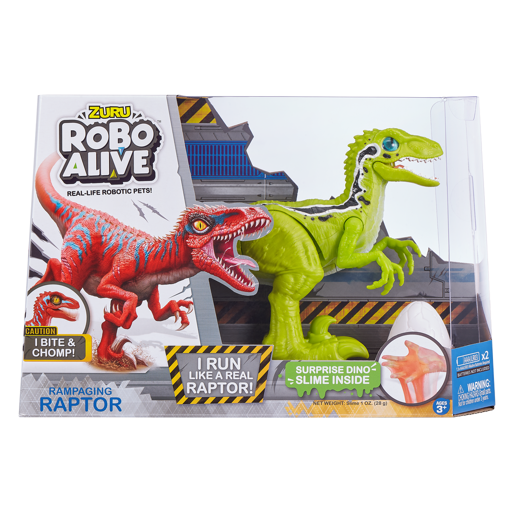 ZURU Robo Alive Robotic Rampaging Raptor With Slime Assorted