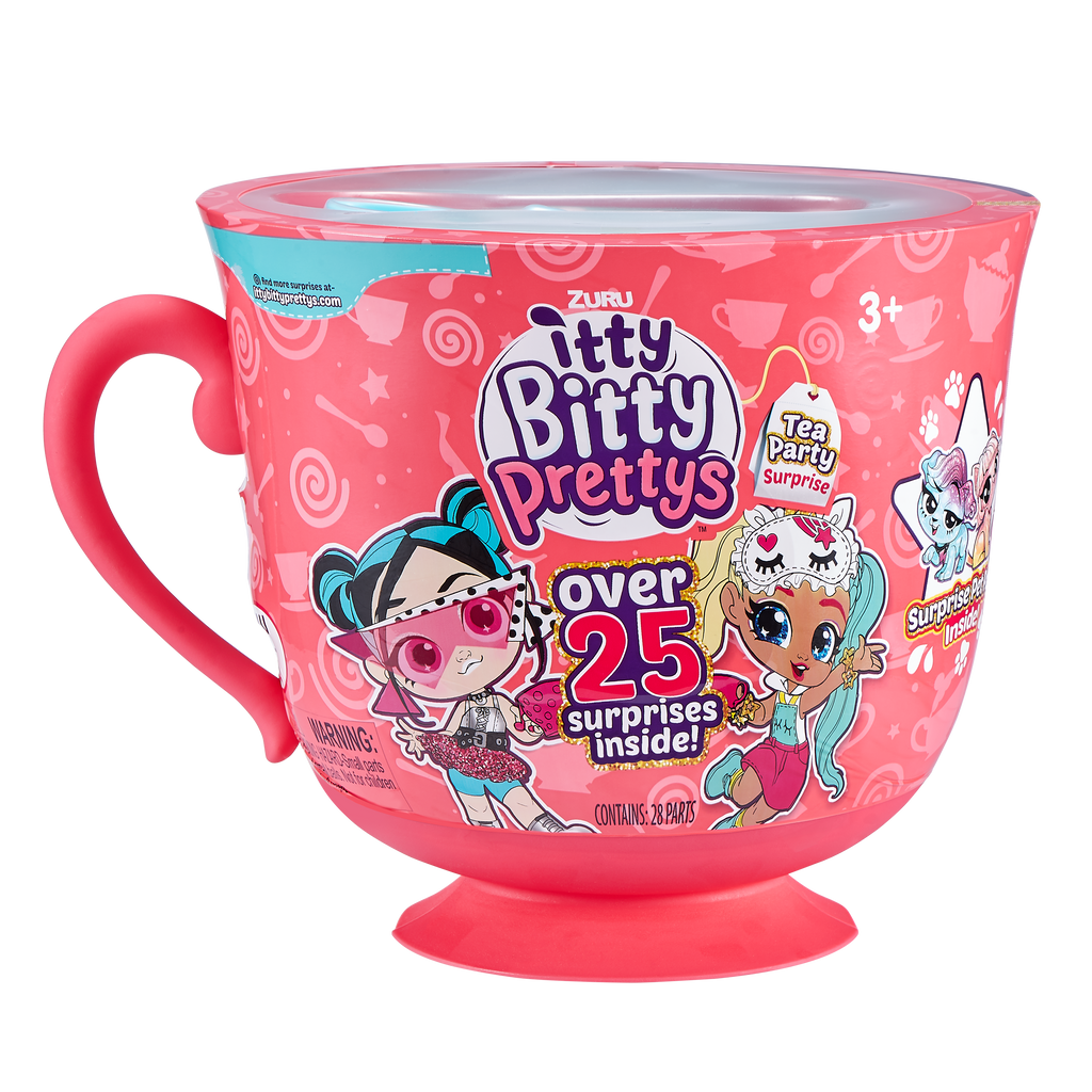 ZURU Itty Bitty Prettys Tea Party Big Tea Cup Blue Spoon