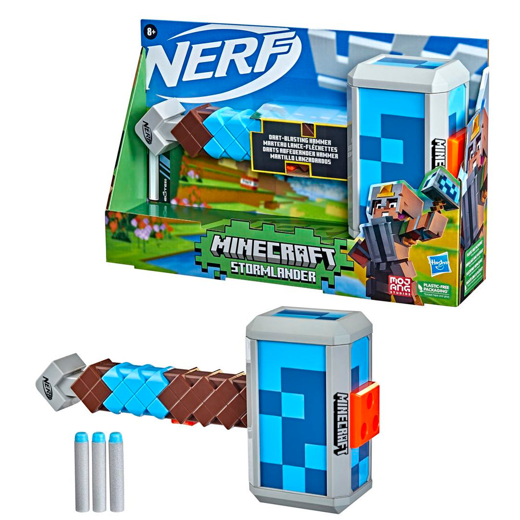 NERF Minecraft Stormlander Dart-Blassorted Stylesing Hammer