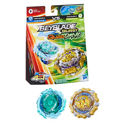 Beyblade Burst Quad Drive Dual Pack Magma Roktavor R7 Vs Gilded Balderov B7