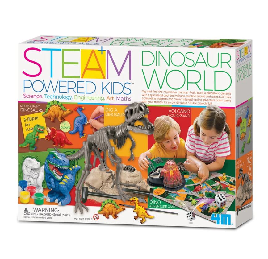 4M Steam Powered Kids Dinosaur World