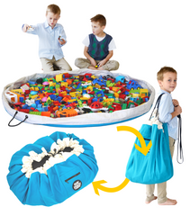 The Original Play Pouch Toy Storage Bag & Play Mat Ocean Blue