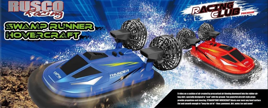 Rusco Racing 2.4 Gig Swamp Runner II Hovercraft Assorted Styles