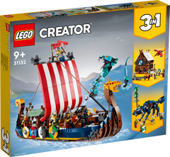 LEGO 31132 Creator Viking Ship And The Midgard Serpent