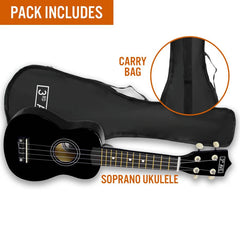 3Rd Avenue Soprano Ukulele Black