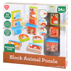 Playgo Toys Ent. Ltd. 20 Piece Block Animal Puzzle