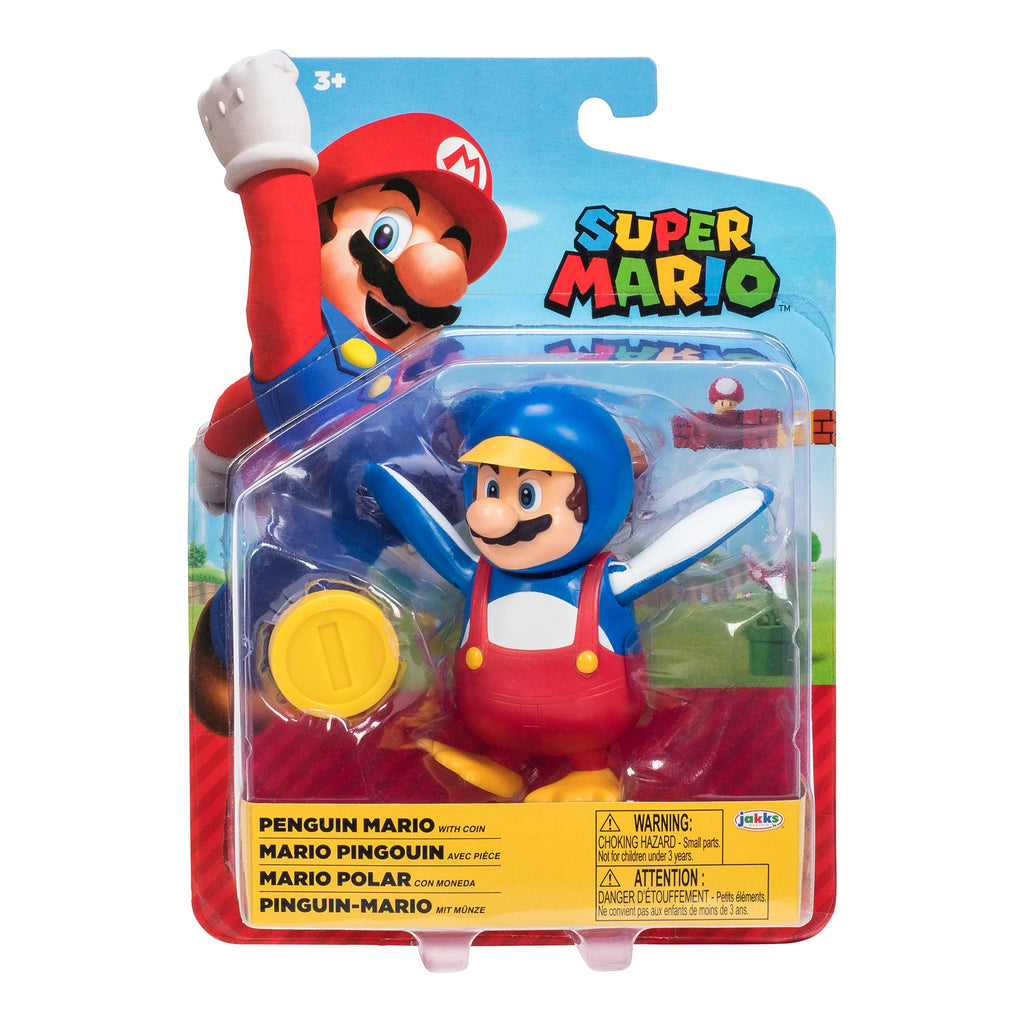 Nintendo Super Mario 10cm Figure Penguin Mario With Coin