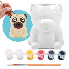 Playgo Toys Ent. Ltd. Paint Your Own Pug Ceramic Pot