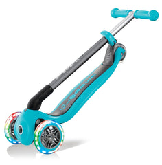 Globber Primo Foldable Lights Scooter - Teal