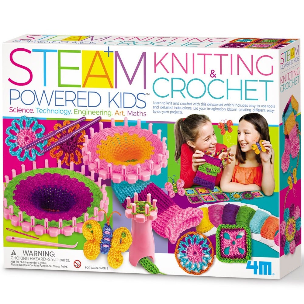 4M Steam Powered Kids Knitting & Crochet