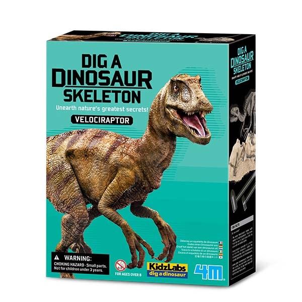 4M Kidz Labs Dinosaur Excavation Kit Velociraptor