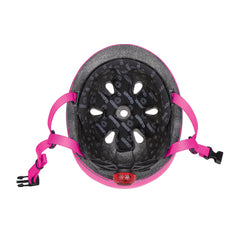 Globber Kids Helmet With Flashing LED Lights - Deep Pink XS-S (51-55cm)