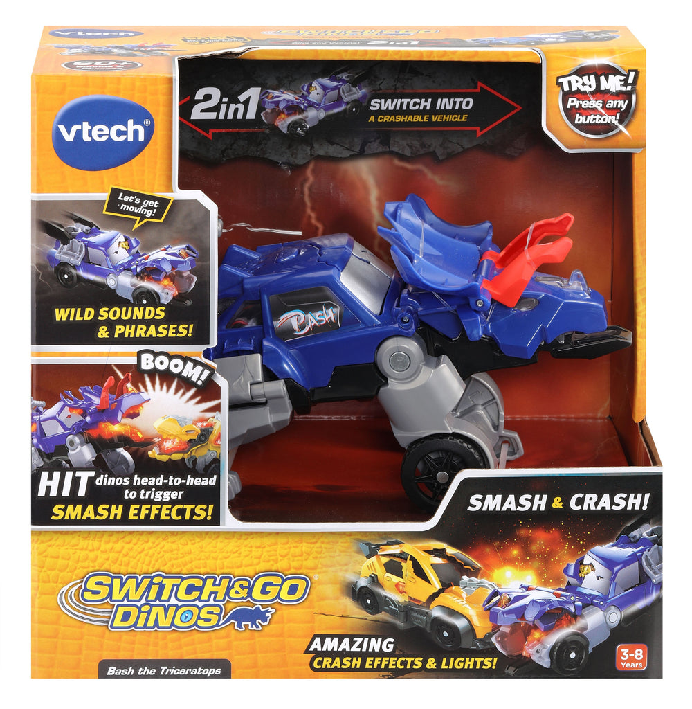 VTech Switch & Go Dinos Battle & Crash Bash The Triceratops