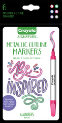 Crayola Signature Metallic Outline Markers 6 Pack