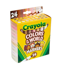 CRAYOLA COLORS OF THE WORLD MARKERS 24 PACK