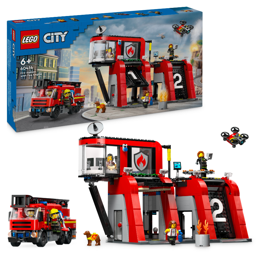 LEGO 60414 City Fire Station With Fire Truck