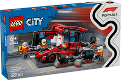 LEGO 60443 City F1 Pit Stop & Pit Crew with Ferrari Car