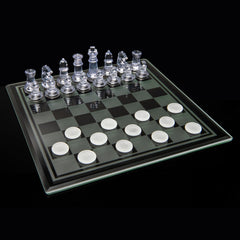 Cardinal Classics Chess & Checkers With Glass Board