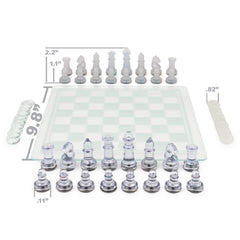 Cardinal Classics Chess & Checkers With Glass Board