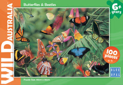 Blue Opal Wild Australia Butterflies & Beetles 100 Piece