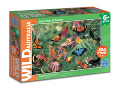 Blue Opal Wild Australia Butterflies & Beetles 100 Piece