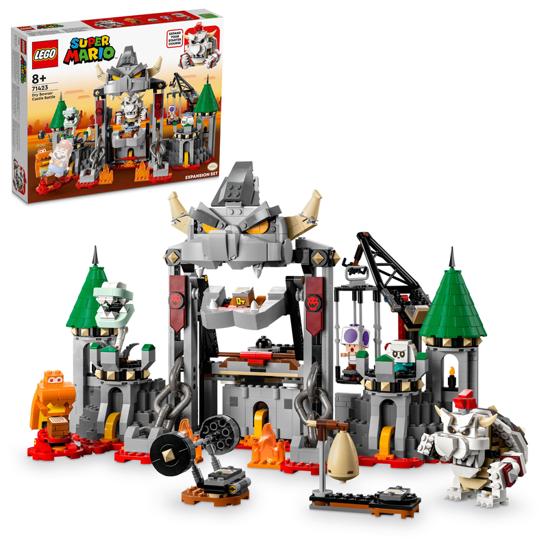 LEGO 71423 Super Mario Dry Bowser Castle Battle Expansion Set