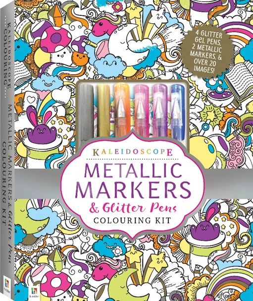 Kaleidoscope Metallic Marker Glitter Pen Colour Kit