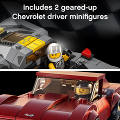 LEGO 76903 Speed Champions Chevrolet Corvette C8.R Race Car And 1968 Chevrolet Corvette