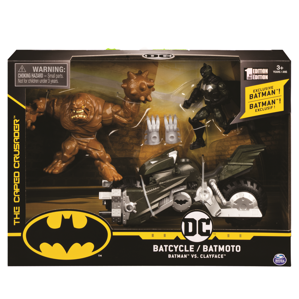 Batman Batcycle With Batman & Clay Face