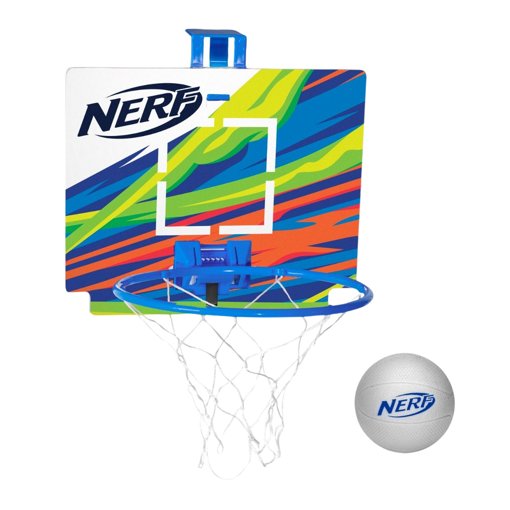 NERF Sports NERFoop Mini Over Door Basketball Hoop - Blue