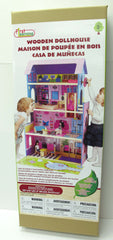 First Learning Wooden Doll House With Elevator & Furniture