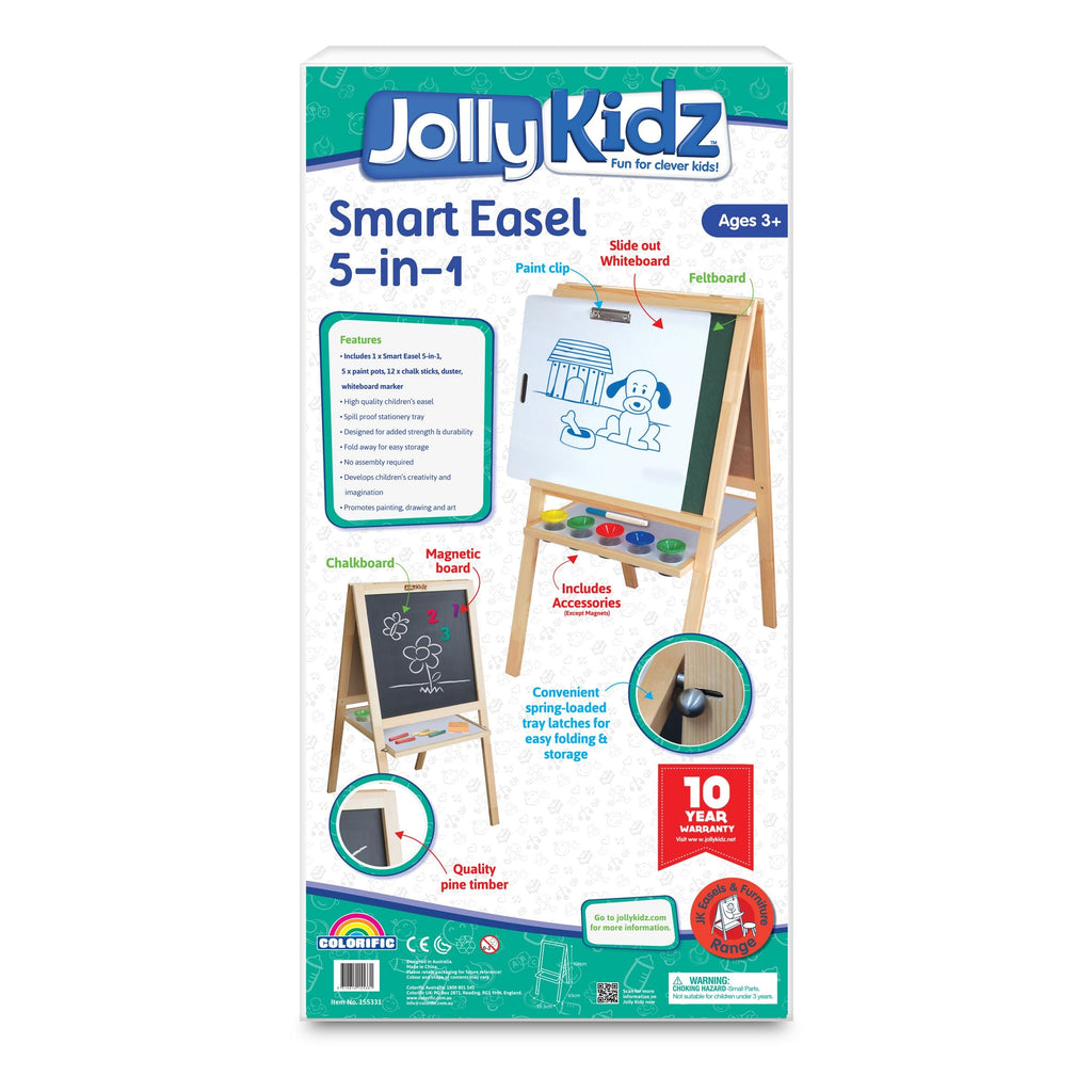 JollyKidz Smart Easel 5 In 1 - Toyworld Aus