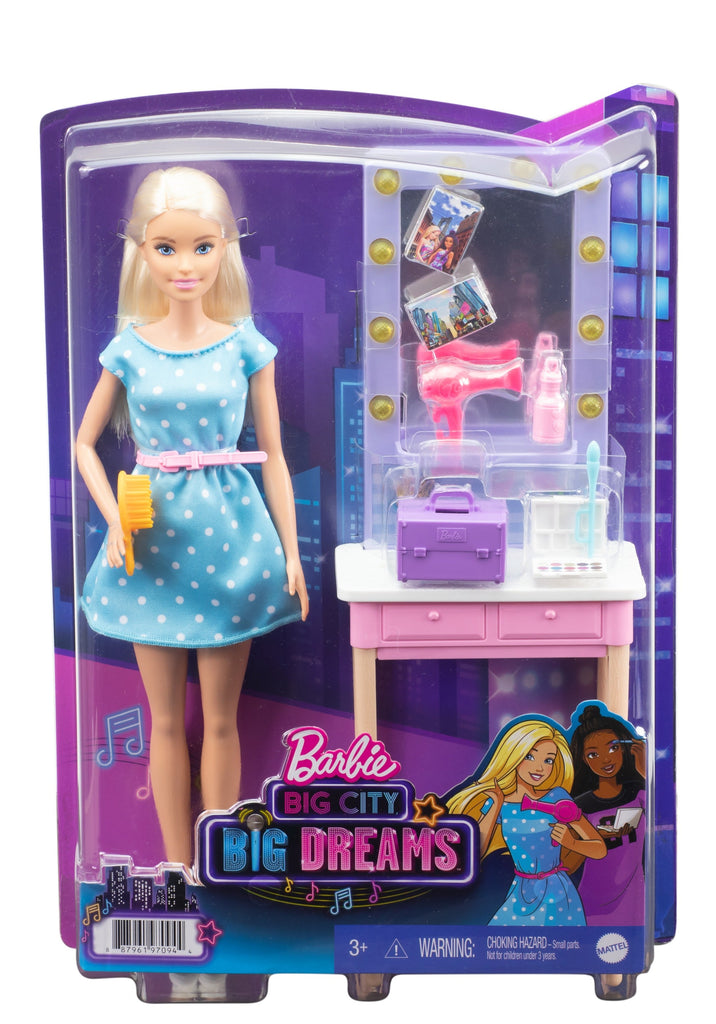Barbie Big City Big Dreams Playset And Doll Malibu Vanity
