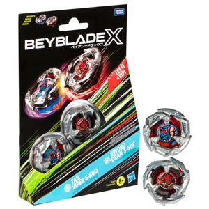 Beyblade X Tail Viper 5-80O And Sword Dran 3-60F Top Dual Pack Set